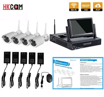  BỘ CAMERA 4 KÊNH WIFI 960P - MÀN HÌNH LCD 7 INCH 